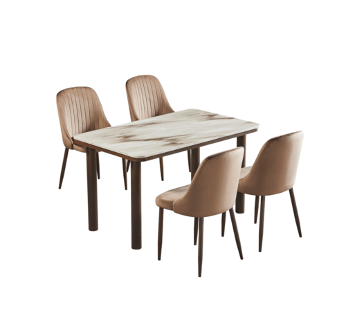 طاولة طعام رخام 4 كرسي أنيقة بلمسة من الفخامة