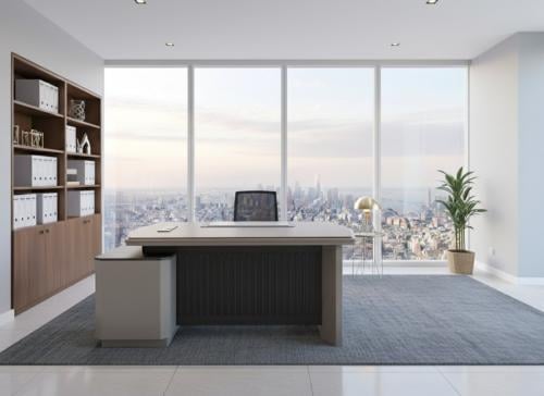 طاولة مكتب تتميز بلمسة فنية بمقاسات مختلفة