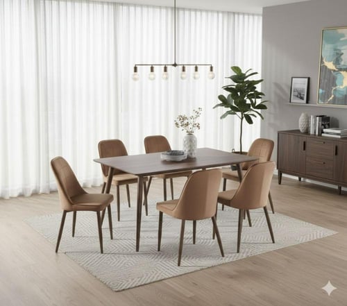 طقم طاولة طعام 6 كرسي أنيقة وعصرية