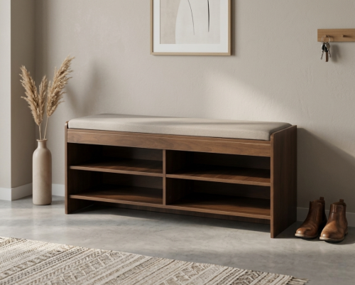 دولاب أحذية بمقعد بتصميم مودرن مقاس 120 سم