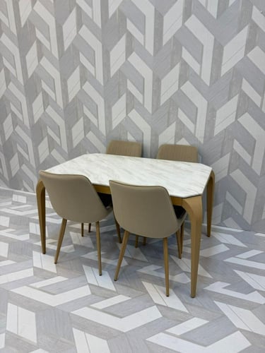 طاولة طعام 4 كرسي بتصميم عالي الجوده بألوان مختلفة