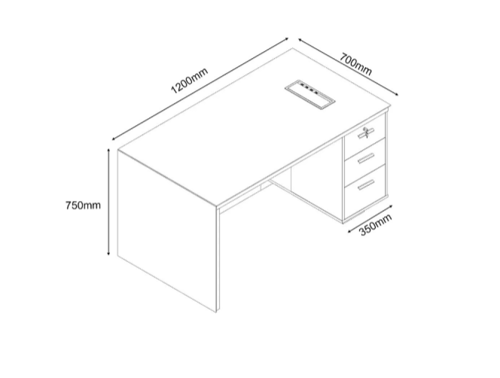 طاوله مكتب بتصميم عالي الجوده مقاس 120 سم