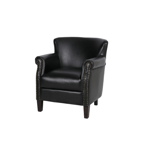 كرسي مفرد جلد بتصميم أنيق بألوان مختلفة