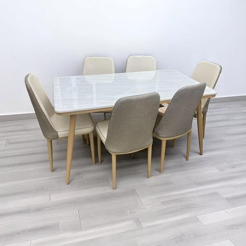 طاولة طعام رخام مودرن 4,6,8 كراسي