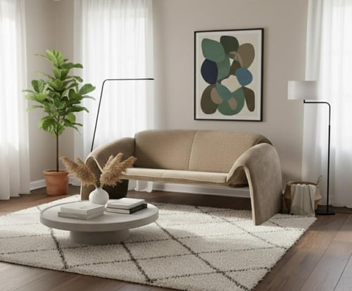 كنب منزلي بتصميم مبتكر بألوان مختلفة