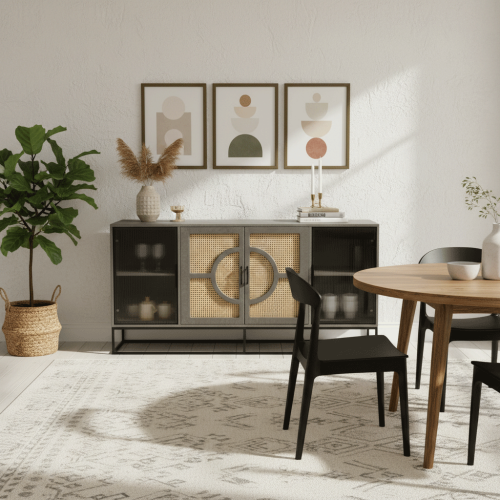 دولاب بوفيه يتميز بالفخامة والتنظيم بمقاسات مختلفه