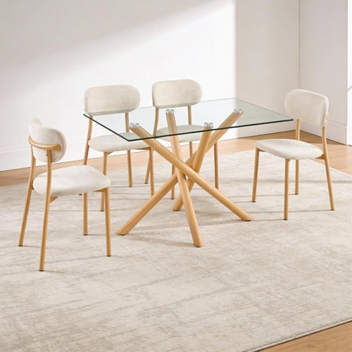 طاوله طعام زجاج مربعه تتميز بالرقي 4,6,8 كرسي