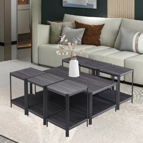 طقم طاولات خدمة 6+1 بتصميم حديث