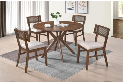 طاولة طعام 4 كرسي خشب ماليزي بتصميم عصري