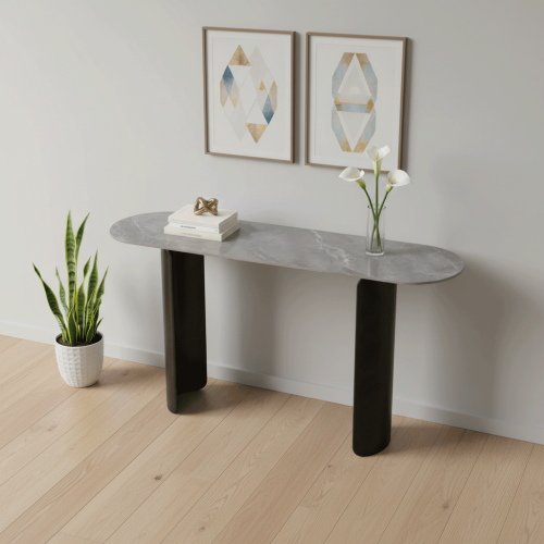 كنسول سيراميك لون رمادي