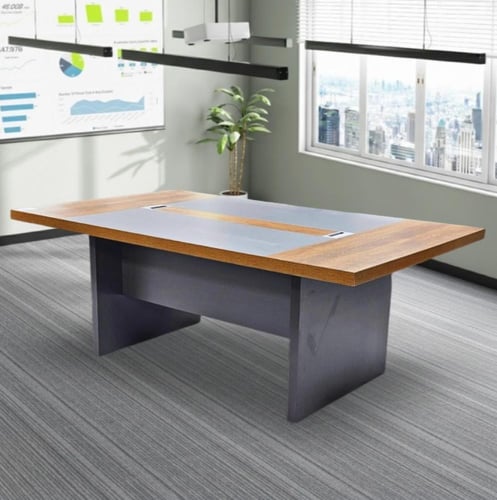 طاولة اجتماعات بتصميم هندسي بمقاسات مختلفة