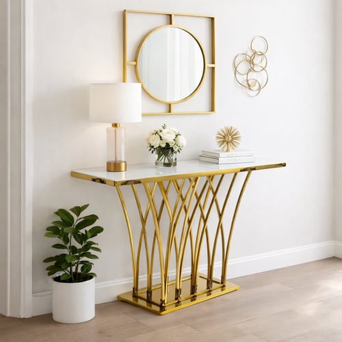 مدخل استيل ورخام تصميم نخلة متعدد الاستخدامات