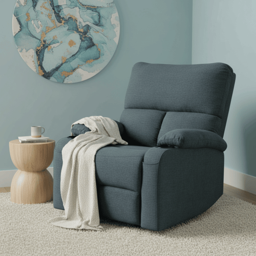 كرسي استرخاء هزاز ودوار بتصميم بسيط بألوان مختلفه