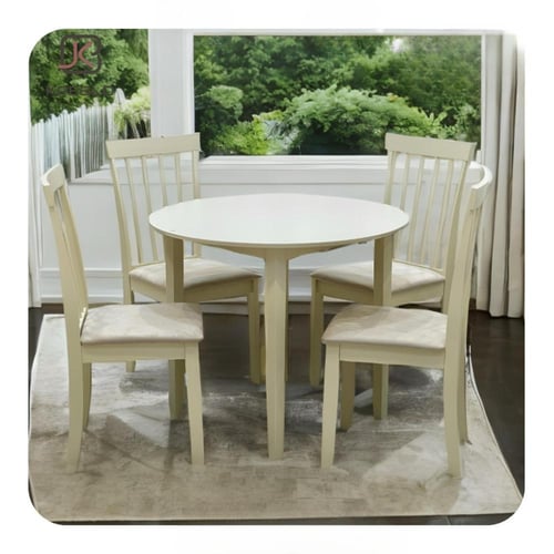 طاولة طعام دائرية 4 كرسي بألوان مختلفة