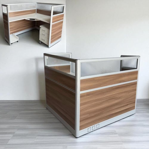 مكتب بارتشن بنصميم فاخر مقاس 140*120