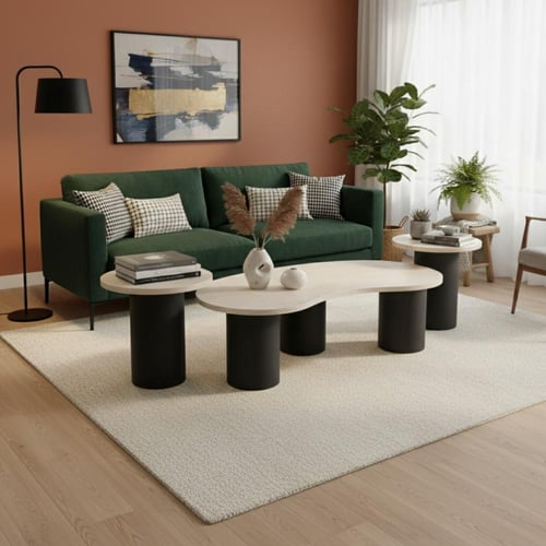 طقم طاولات خدمه أنيقة وعملية بالوان مختلفه