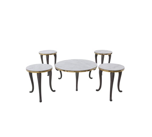 طقم طاولات خدمة راقية سيراميك فاخر4+1