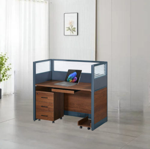 مكتب مكتبي احترافي بلمسة خشبية راقية