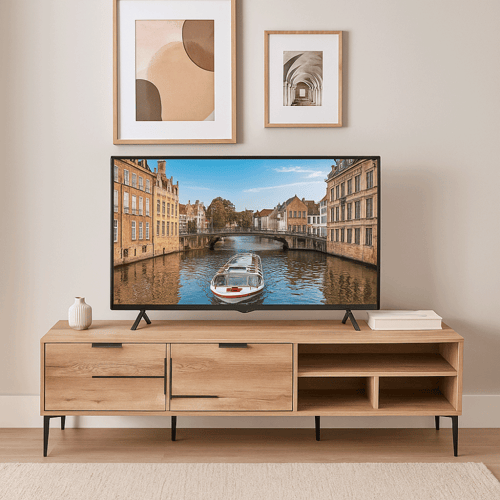 طاولة تلفاز خشبية 180 سم تصميم عصري فاخر