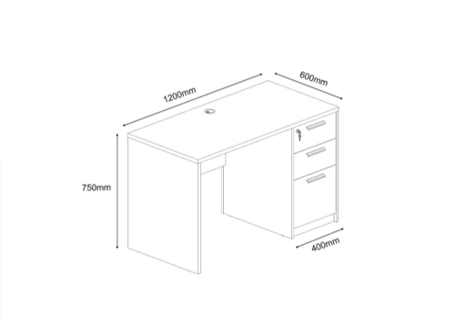 طاوله مكتب بتصميم عملي مقاس 120 سم