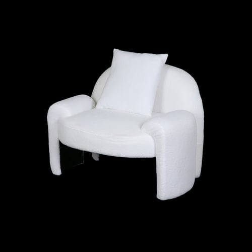 كرسي بوكليه بتصميم مودرن لون أبيض