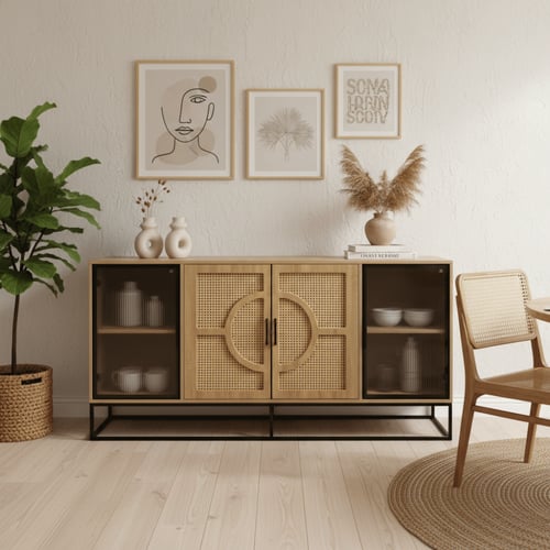 دولاب بوفيه بلمسة جمالية فريدة بمقاسات مختلفه