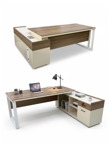 طاولة مكتب بتصميم عصري حديث بمقاسات مختلفة