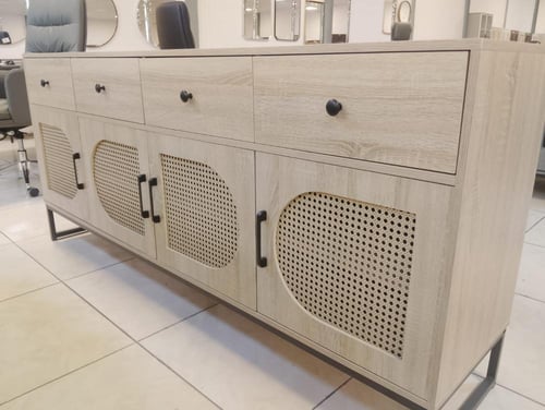 دولاب بوفيه راقي مع مساحات تخزين ذكية مقاس 180 سم