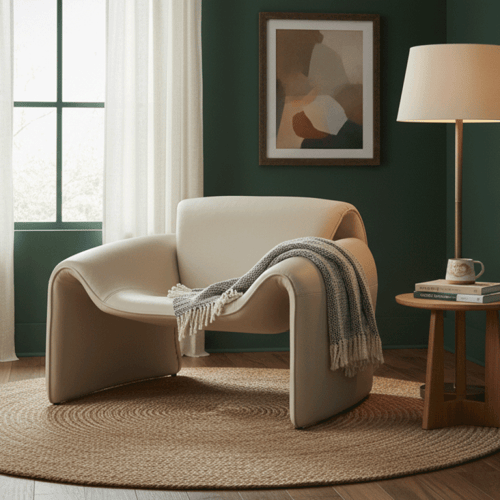 كرسي مفرد بتصميم مريح بألوان مختلفه