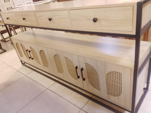 دولاب بوفيه بأدراج وأبواب أنيقة مقاس 180 سم