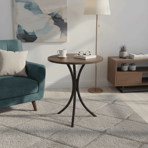 طاولة جانبية دائرية بتصميم عصري مقاس 45 سم