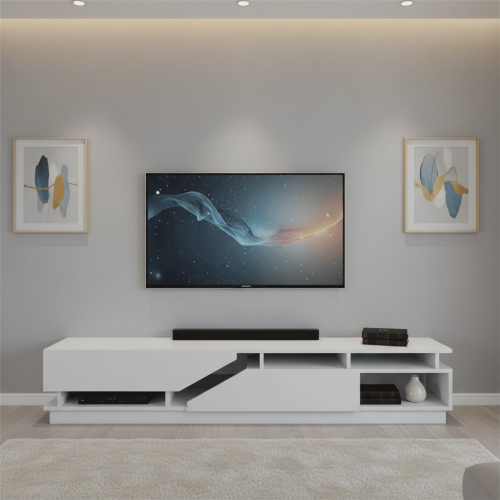 طاولة تلفاز بأسلوب عملي وأنيق مقاس 180سم