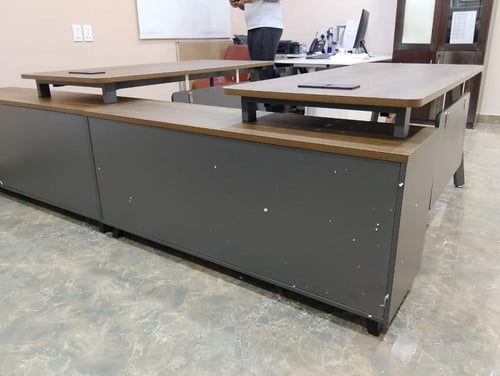 مكتب مكتبي فاخر بإطار متين وأدراج تخزين بمقاس 160...