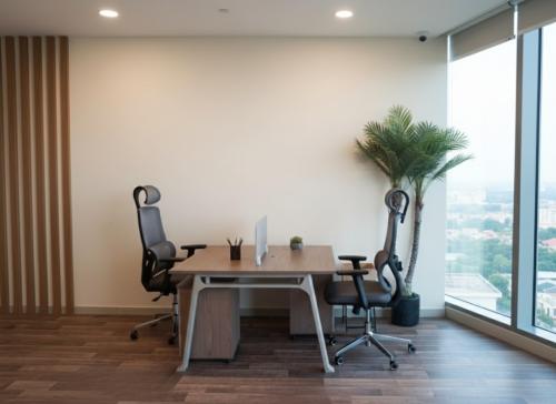 وحدة عمل تعاونية مزدوجة بتصميم يجمع بين العمليه مق...