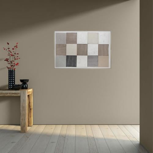 لوحة فنية حائطية بتصميم هندسي عصري مقاس 120*80 سم