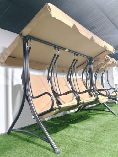 مرجيحة خارجية مريحة مع مظلة 3 اشخاص