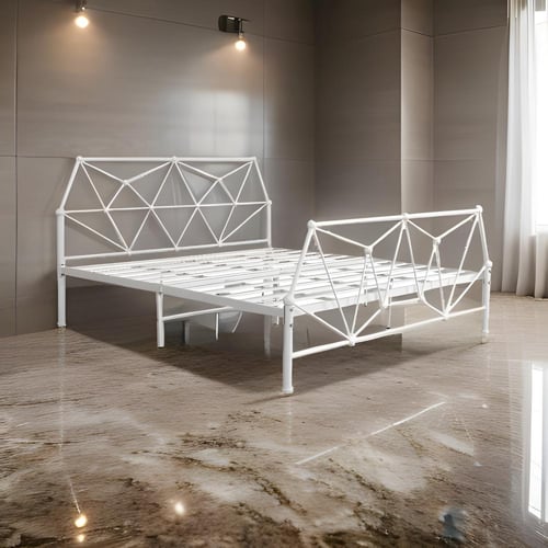سرير حديد أبيض 200*140 سم