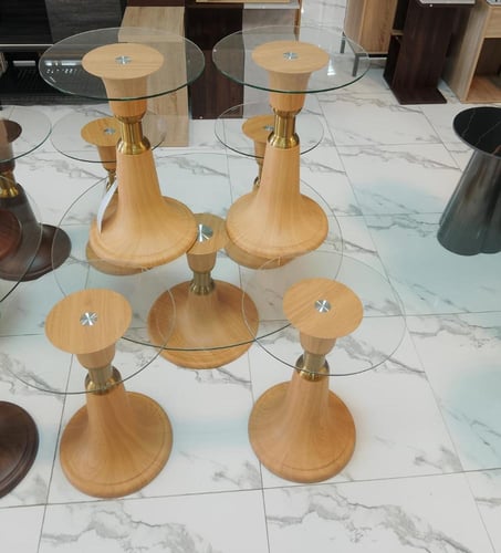 طقم طاولات خدمة بتصميم خيالي 6+1