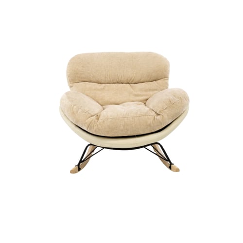 كرسي استرخاء هزاز بتصميم هندسي بألوان مختلفة