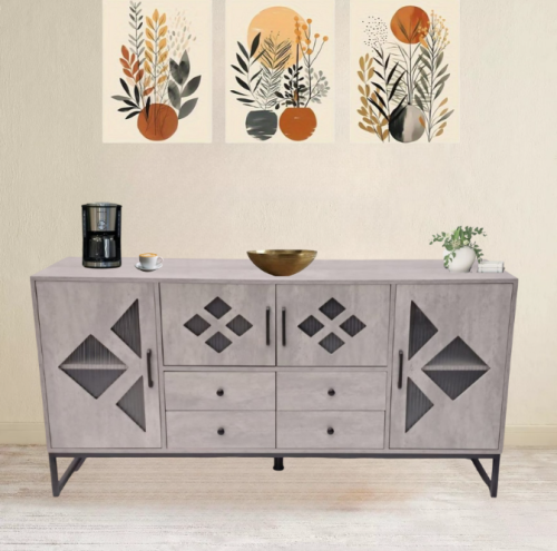 دولاب بوفيه أنيق بتصميم عصري مقاس 160 سم