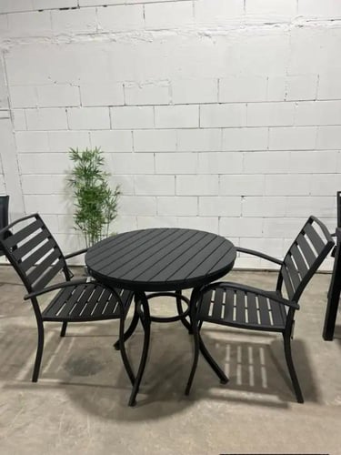 طقم جلسة خارجية اللون اسود