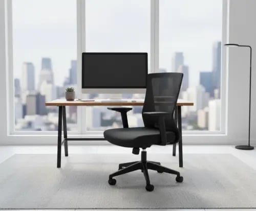 كرسي مكتبي بتصميم مودرن بلون اسود