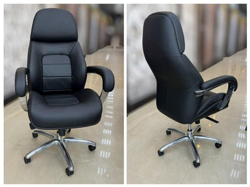 كرسي مكتبي جلد بتصميم متحرك بألوان مختلفة