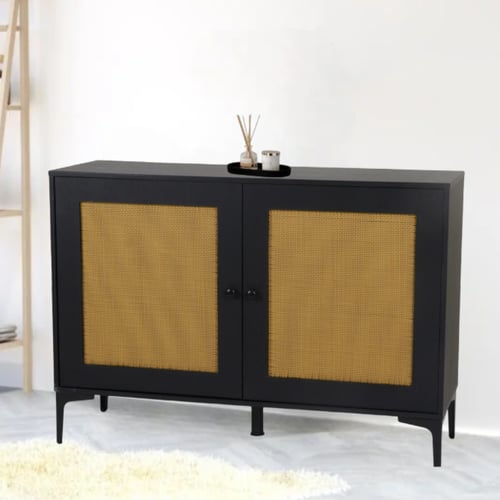 دولاب بوفيه خشبي بتصميم عصري ومميز مقاس 120 سم