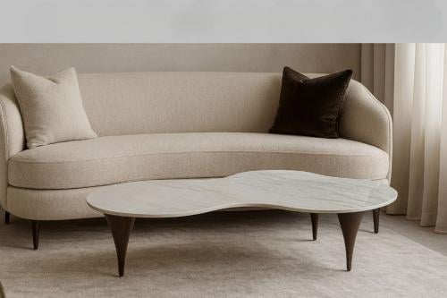 طاولة خدمة مفردة بتصميم بيضاوي مقاس 139 سم