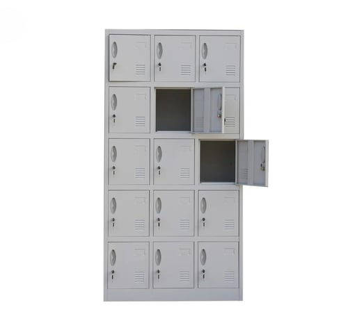 خزانة تخزين معدنية 15 خانة