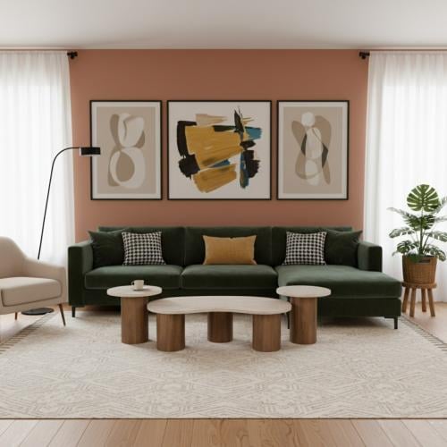 طقم طاولات خدمه أنيقة وعملية بالوان مختلفه