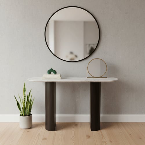 طاولة مدخل سراميك بتصميم أنيق بألوان مختلفة