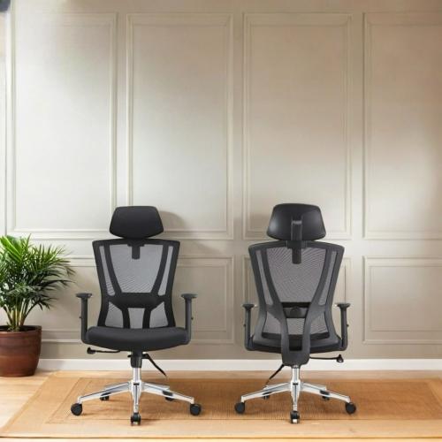 كرسي مريح للمكتب تصميم شبكي عصري