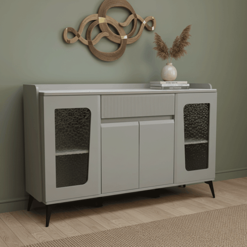 دولاب بوفيه بسطح سيراميك بتنظيم مثالي مقاسات مختلف...